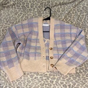 ASTR Women's Plaid Sweater Tank Set